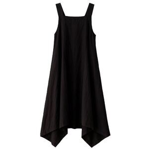 DKNY Pure Black Maxi Dress – Square Neck – Long & Flowy – Small